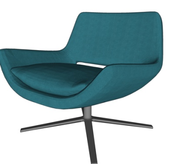 现代布艺休闲椅su模型