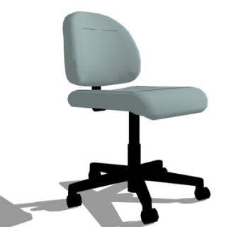 现代布艺办公椅su模型