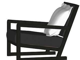 现代布艺休闲椅su模型