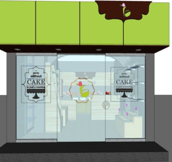 现代花店su模型