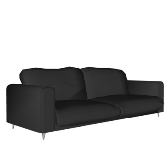 现代布艺双人沙发su模型