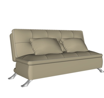 现代布艺双人沙发su模型