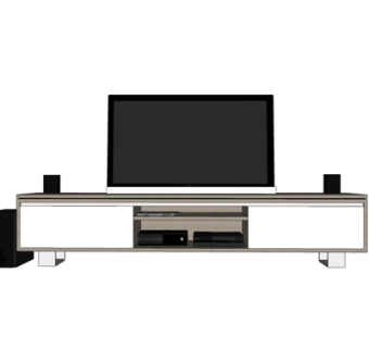 现代电视柜su模型