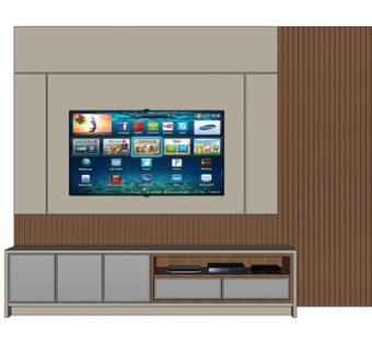 现代电视柜su模型