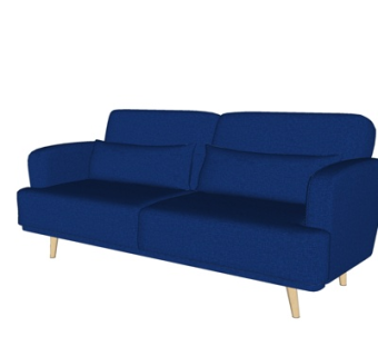 现代布艺双人沙发su模型