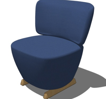 现代布艺休闲椅su模型