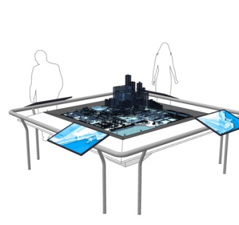 现代售楼处沙盘su模型