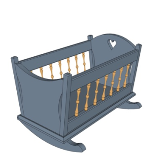 简欧儿童床su模型