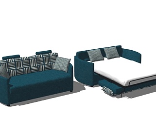 现代沙发床su模型