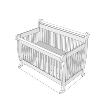 简欧儿童床su模型