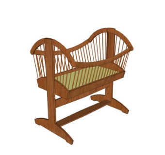 简欧儿童床su模型