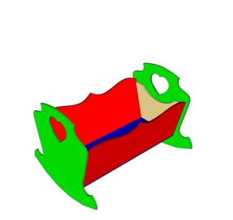 现代儿童床su模型