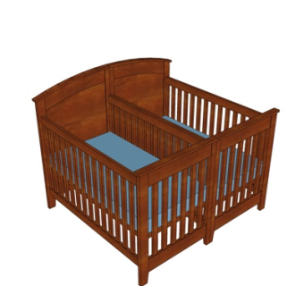 简欧儿童床su模型