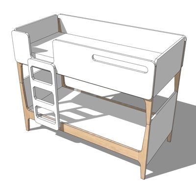 现代上下床su模型