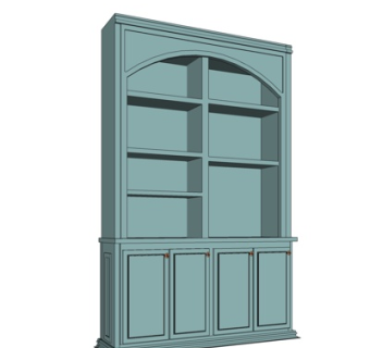 欧式实木装饰柜su模型