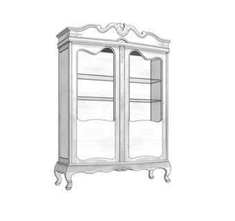 欧式实木衣柜su模型