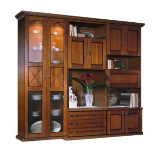 美式实木装饰柜su模型