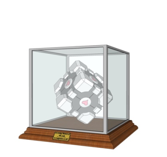 现代玻璃展示柜su模型