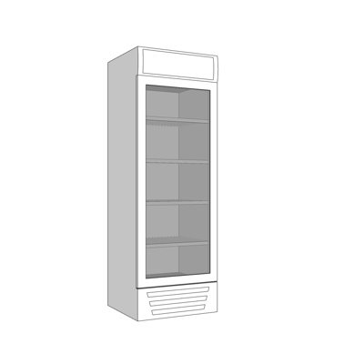 现代超市冰箱su模型