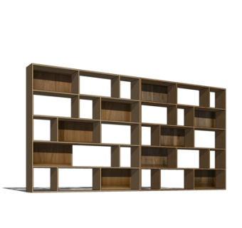 现代实木装饰柜su模型