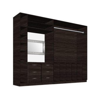 现代实木衣柜su模型