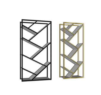 现代铁艺装饰架su模型