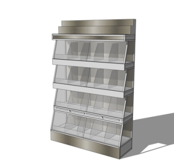 现代超市展示柜su模型