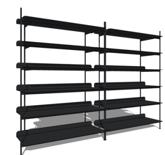 现代铁艺装饰架su模型