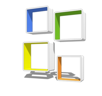 现代实木壁柜su模型