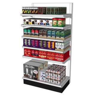 现代超市展示架su模型