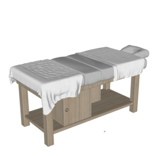 现代实木洗发椅su模型