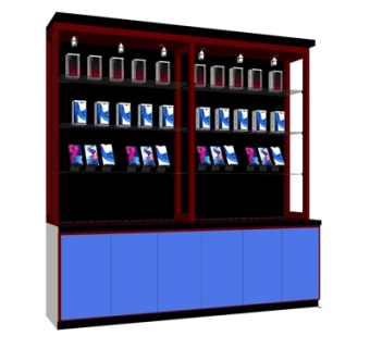 现代超市展示柜su模型