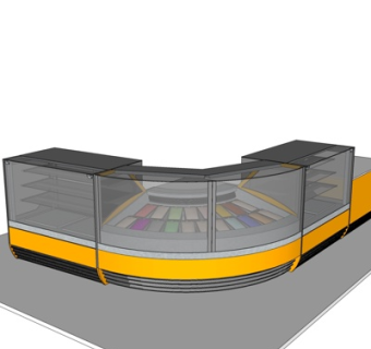现代超市保鲜柜su模型
