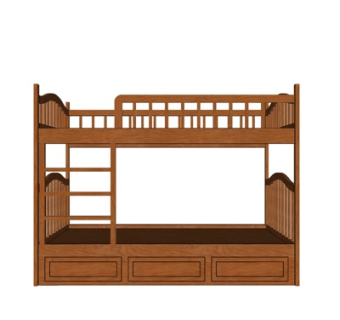 简欧儿童床su模型