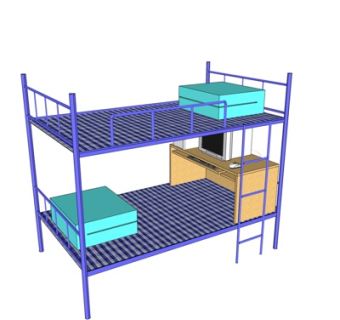 工业风儿童床su模型