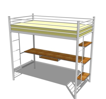 现代儿童床su模型