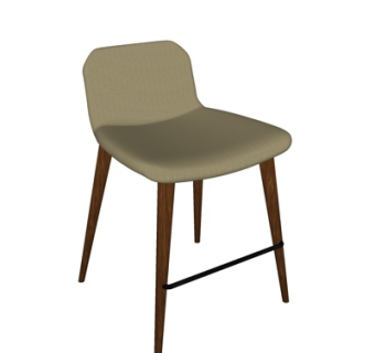 北欧单椅su模型