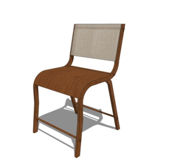 北欧单椅su模型