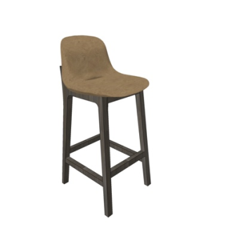 北欧吧台椅su模型