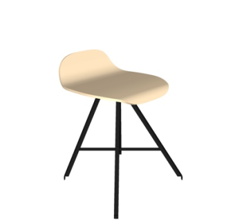 北欧吧台椅su模型