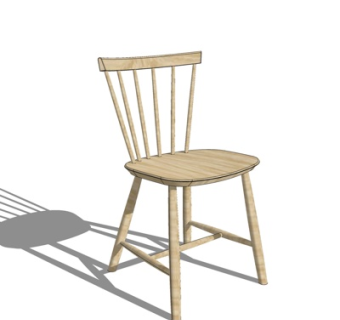 北欧单椅su模型