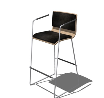 现代吧台椅su模型