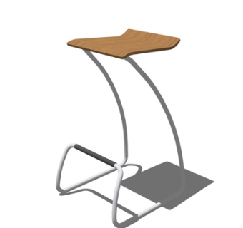 现代吧台椅su模型