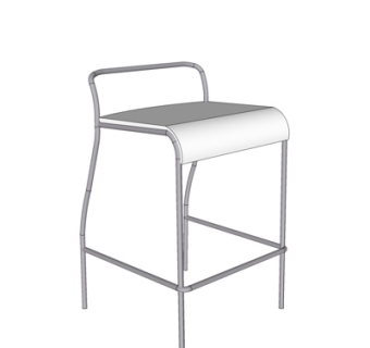 现代吧台椅su模型