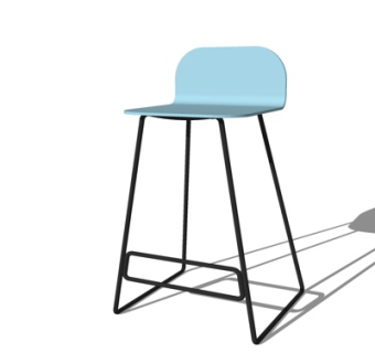 现代吧台椅su模型