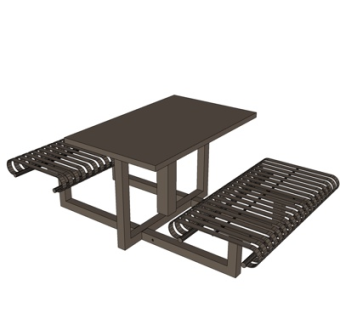 现代休闲桌椅su模型