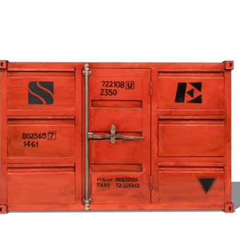 工业风实木边柜su模型