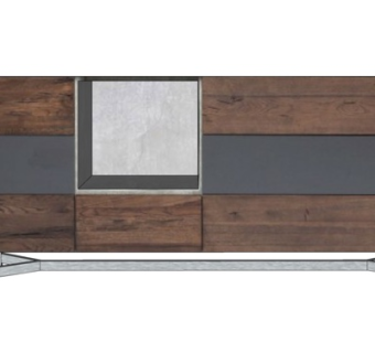 现代实木边柜su模型