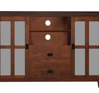 现代实木餐边柜su模型