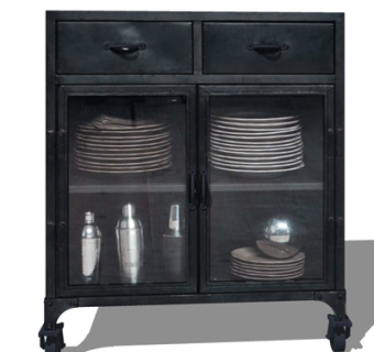 简欧实木餐边柜su模型